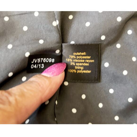 OBR Cranberry Polka Dot Lined Jacket Blazer Womens Size S - Picture 5 of 8